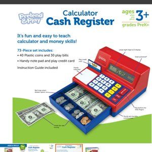 *NIB* Learning Resources 'Pretend & Play Teaching Cash Register' (retail $44)